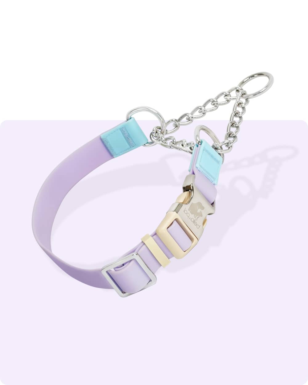 Aqua PVC Waterproof Martingale Dog Collar - Lavender Blue