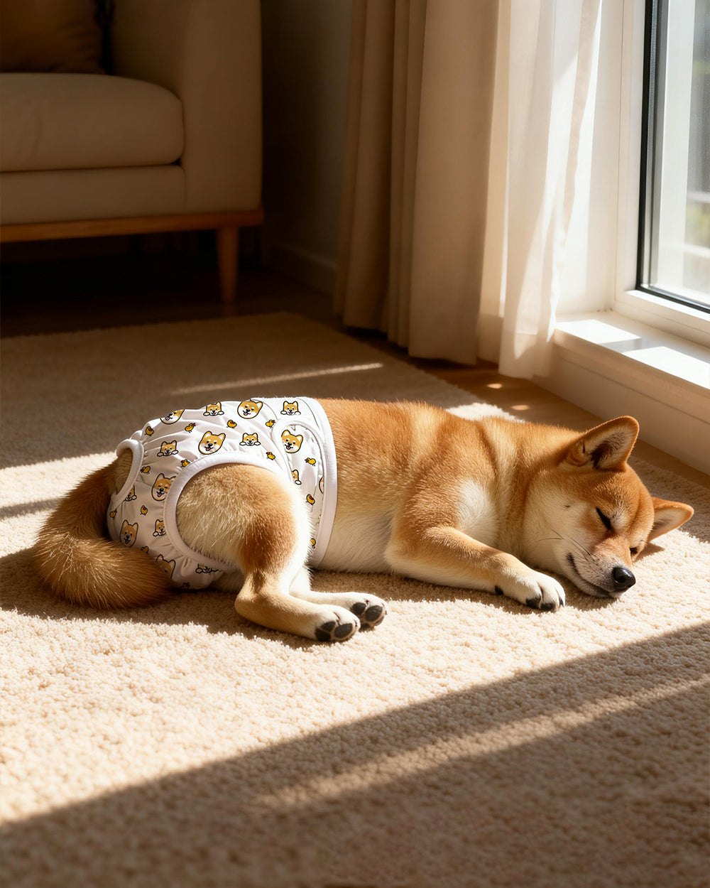 Bella & Pal × PJai & Friends Washable Female Dog Diaper - Puffy Angel