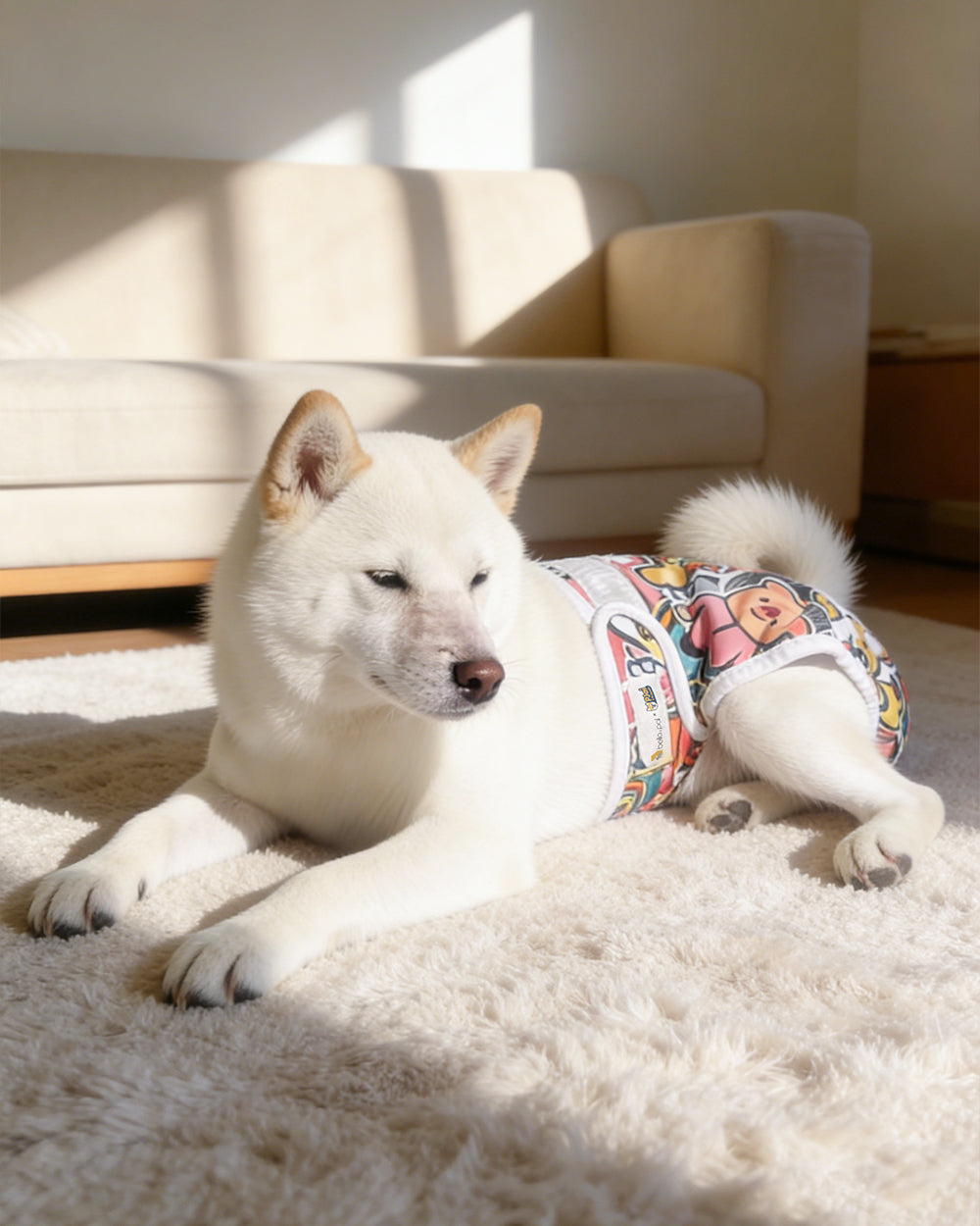 Bella & Pal × PJai & Friends Washable Female Dog Diaper - Puffy Friends