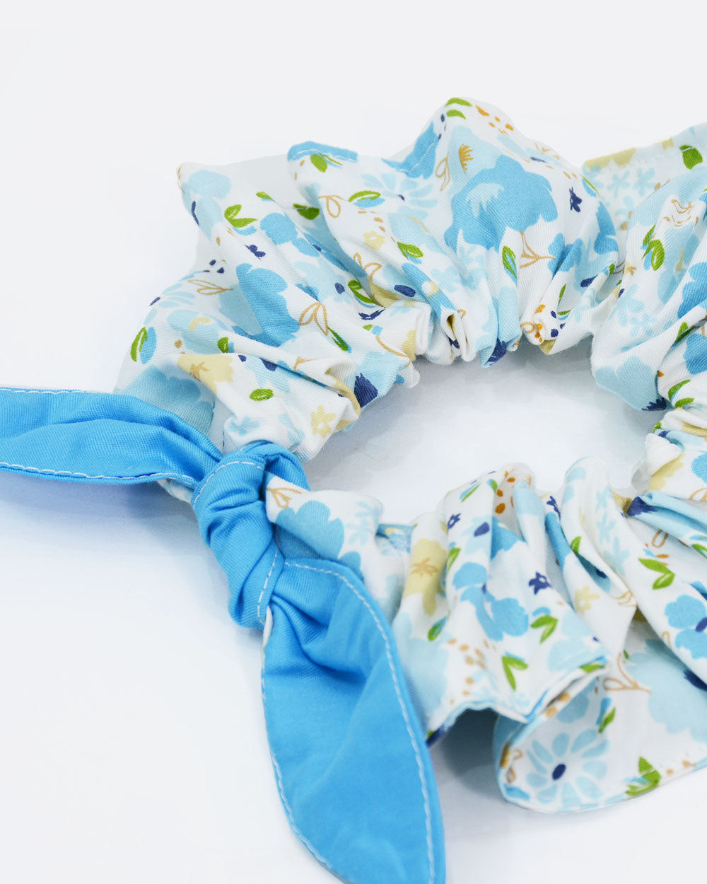 Floral Elastic Dog Bandana - Blue