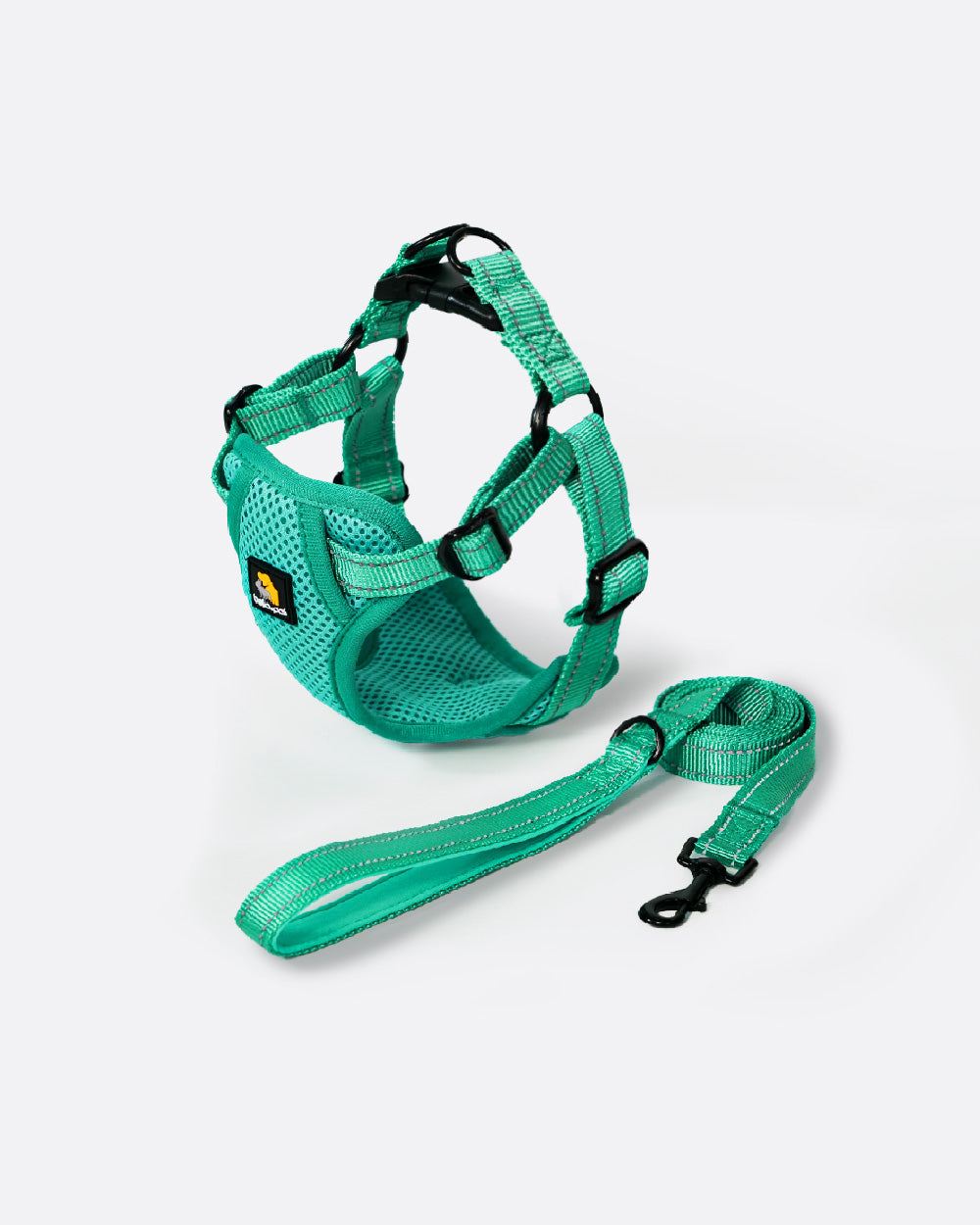 OxyMesh Flexi 踏入式狗胸背帶連牽繩套裝 - 芬蘭綠