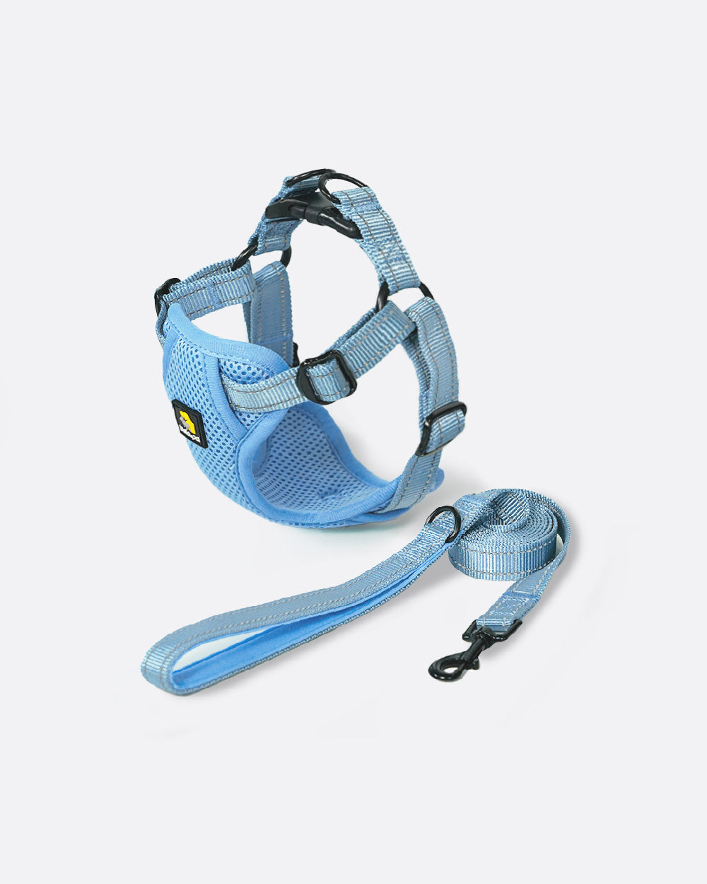 OxyMesh Flexi 踏入式狗胸背帶連牽繩套裝 - 天空藍