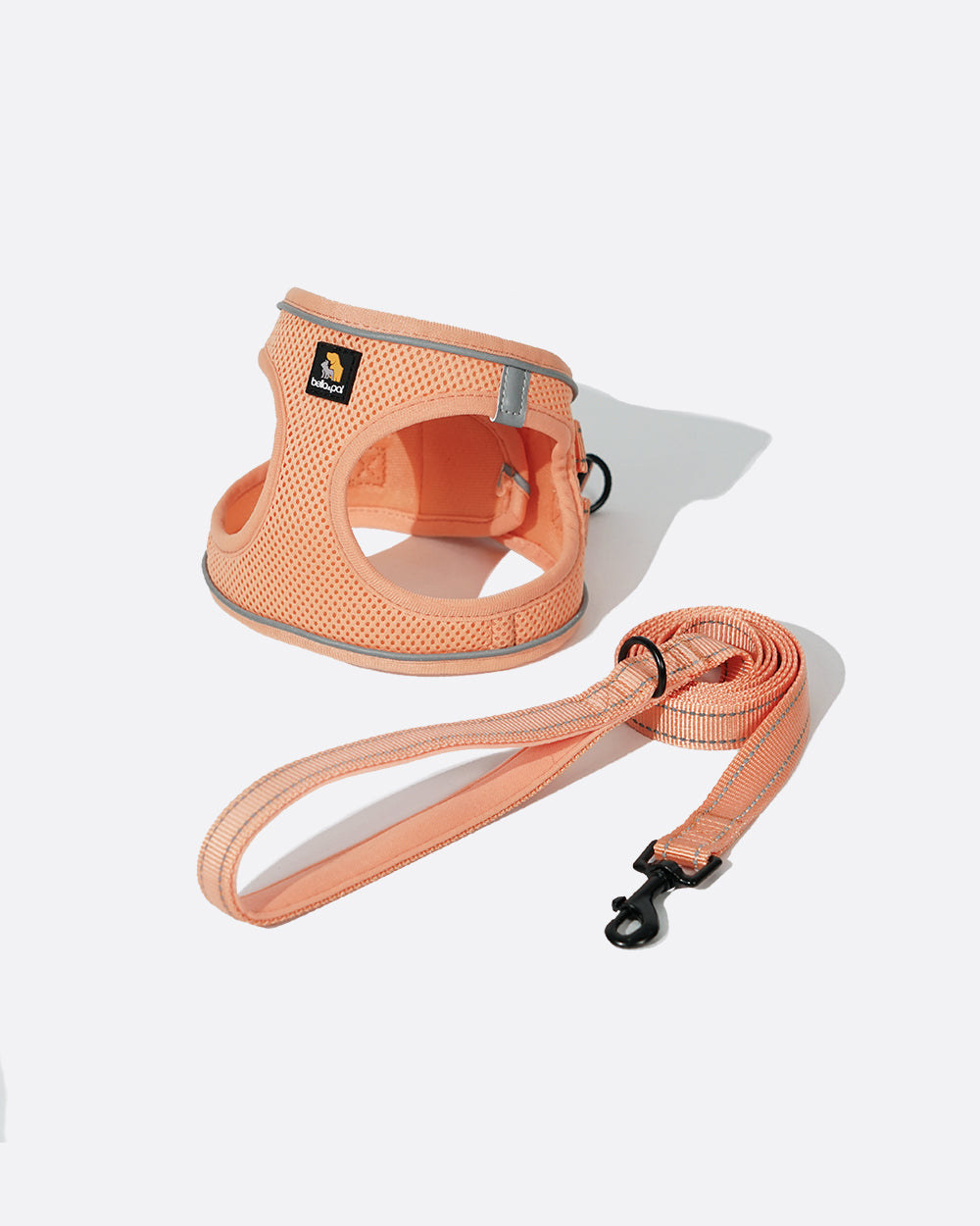 OxyMesh Velcro Step-in Harness and Leash Set - Peach Pink