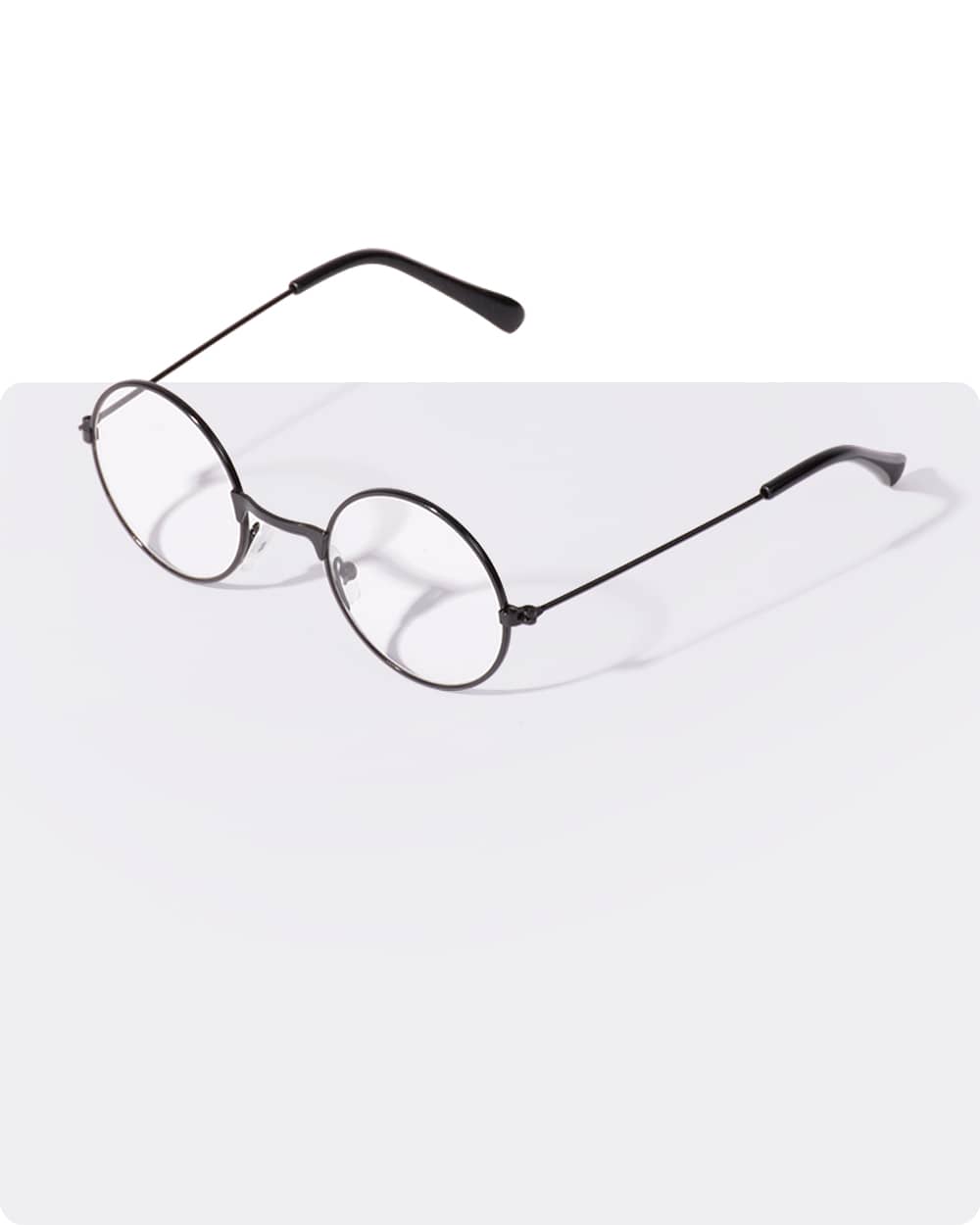 Round Metal Dog Glasses - Black