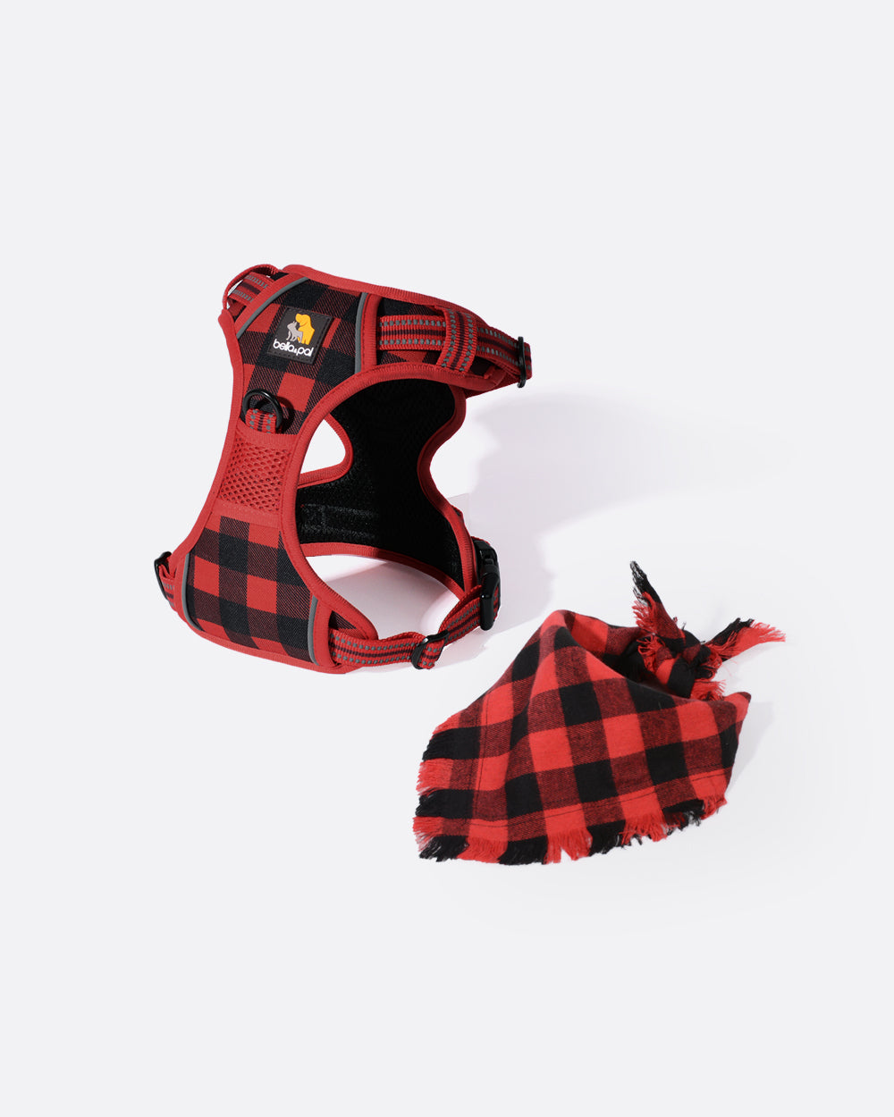Smart Pro Christmas Harness Set- Scottish Style Red Grid