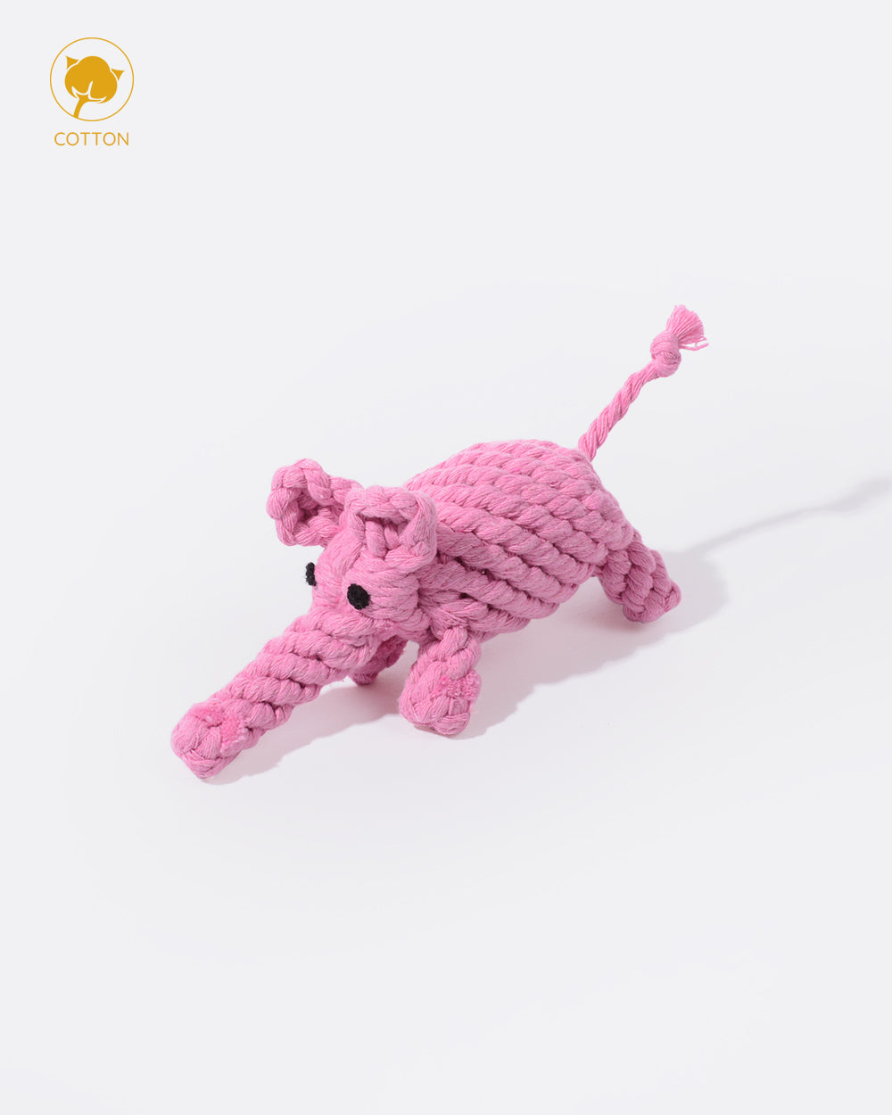 動物設計棉繩狗玩具 - 大象