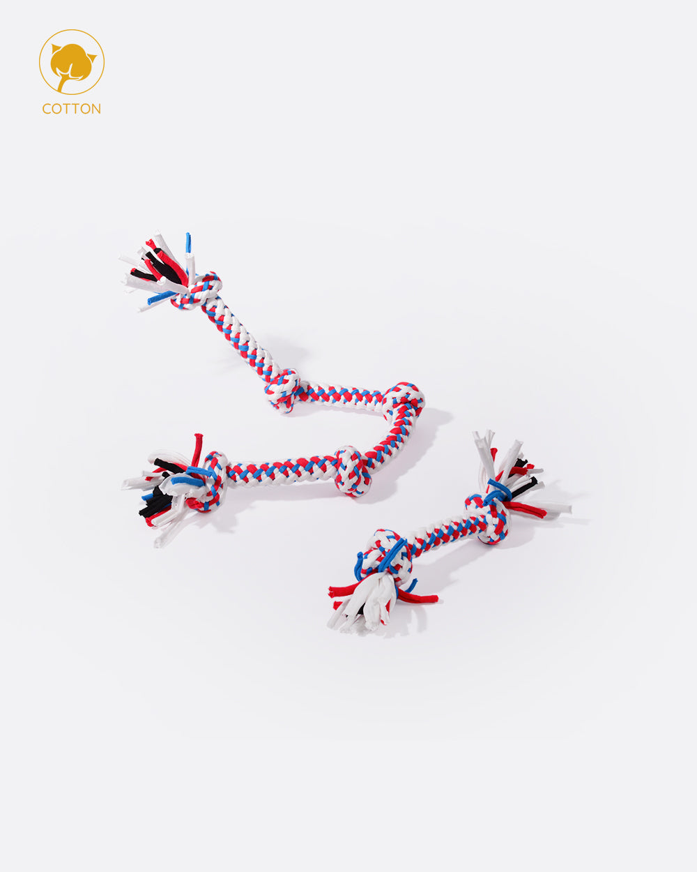 Cotton Tug Rope Toy Set - 2 Knot & 5 Knot