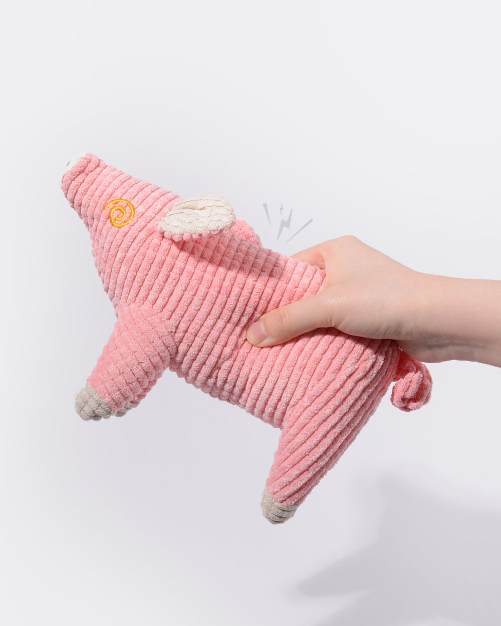 Squeaky 毛絨狗狗玩具 - 粉紅豬