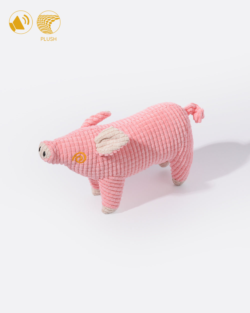 Squeaky 毛絨狗狗玩具 - 粉紅豬
