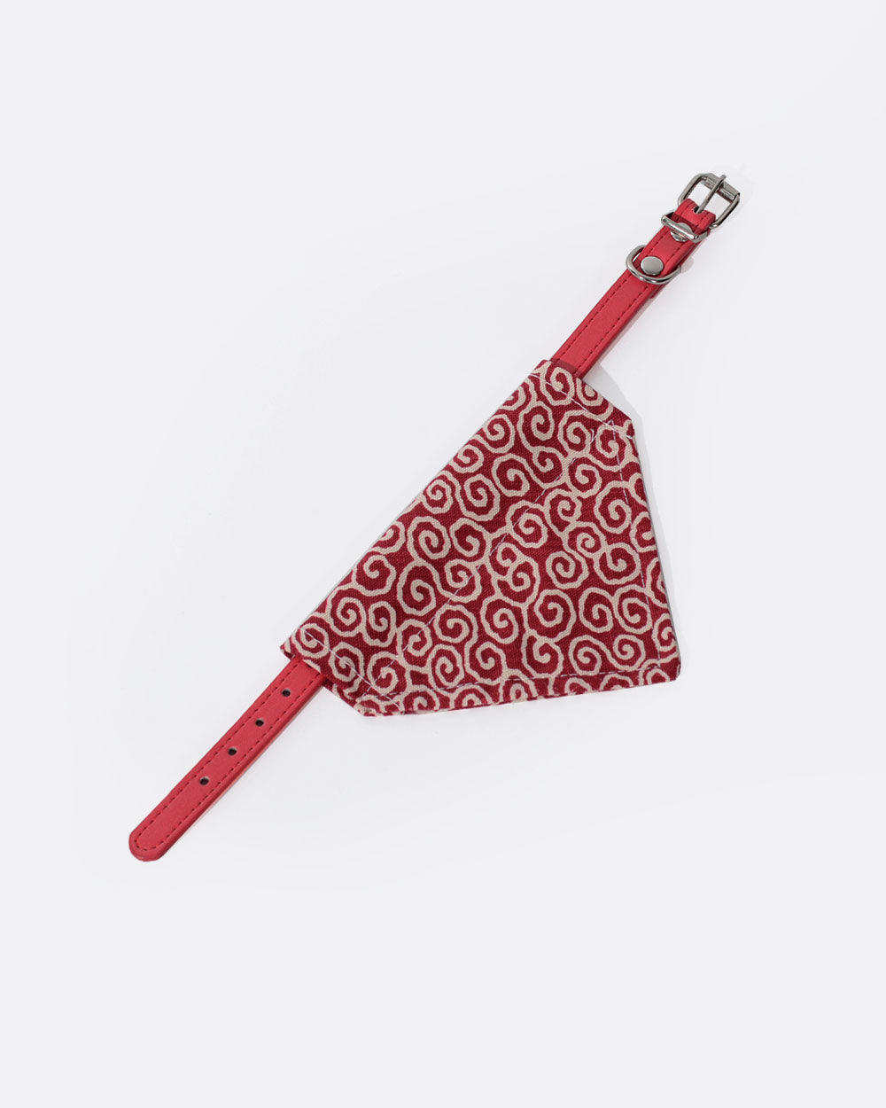 Reversible Dog Bandana with Collar - Red Mist
