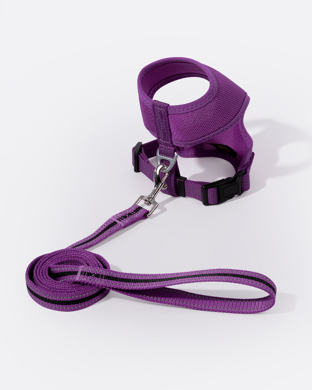 Simply Soft 寵物胸背帶連牽繩套裝 - 亮紫色